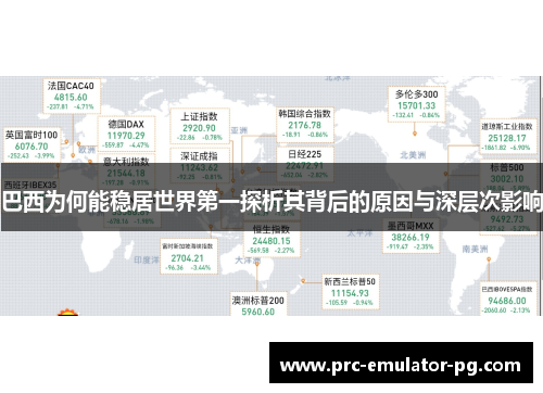 巴西为何能稳居世界第一探析其背后的原因与深层次影响